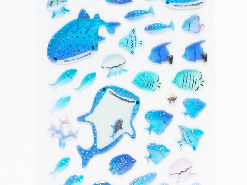 Hard gel 3D sticker -whale shark-