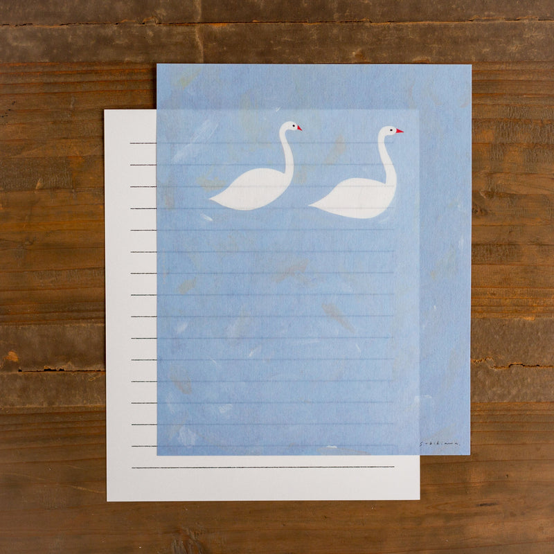 Japanese Letter Writing Set -Swan in February- by Subikiawa / cozyca products/