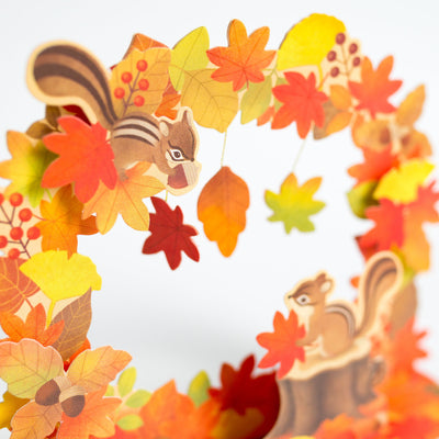 Greeting card  -Two squirrels in autumn-