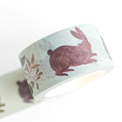 Washi tape -rabbit 25mm wide- design by Matsuo Miyuki