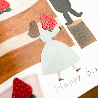 Birthday card -Strawberry cake- by Necktie /  cozyca pruducts