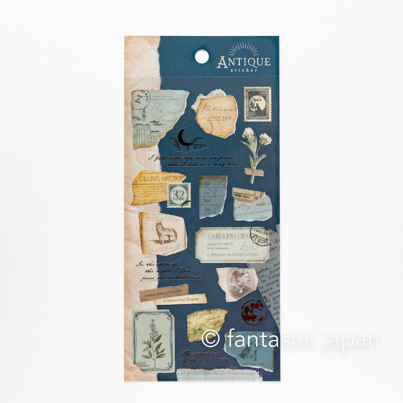 ANTIQUE sticker -dark blue-