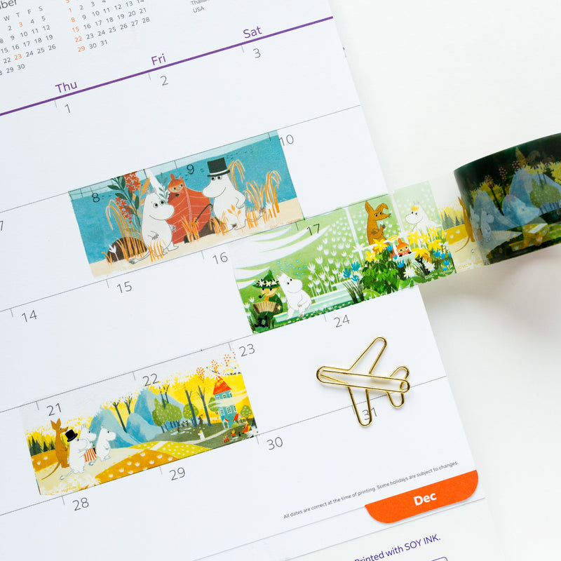 Moomin Clear Masking Tape -yellow-