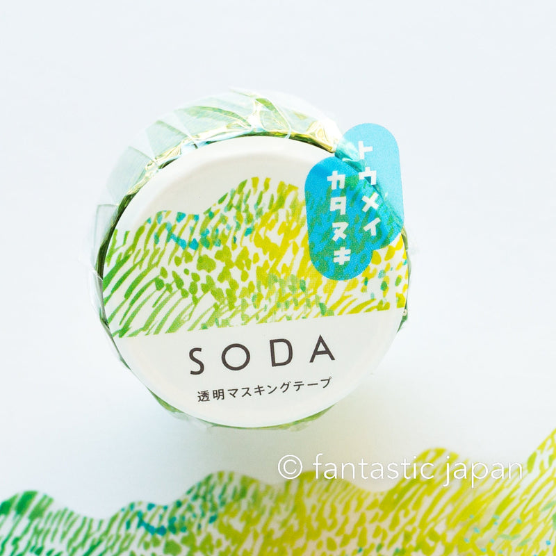 Clear tape -SODA "mountains" -