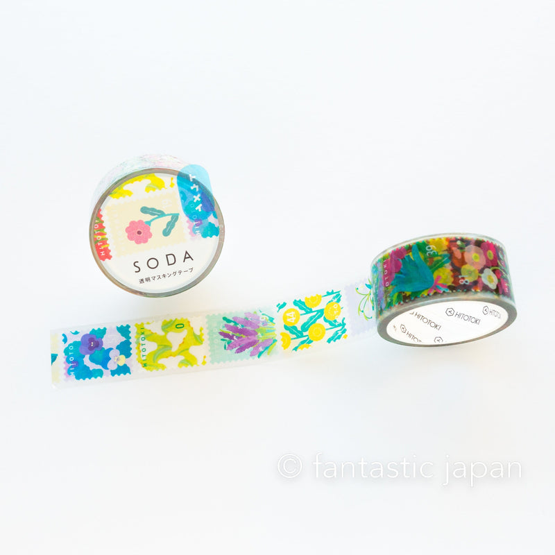 Clear tape -SODA "flower postage stamp"-