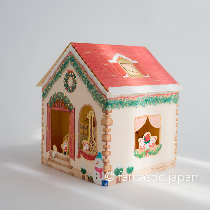Christmas card "Pop-up card -Little Santa Claus house"