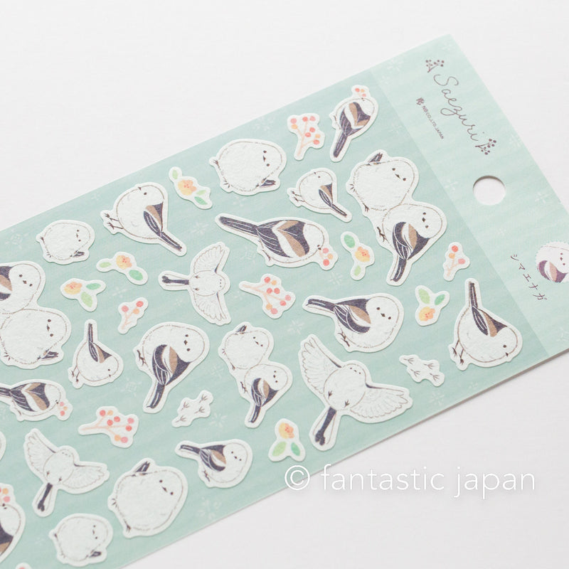 Washi Sticker -saezuri "long tailed tit"-