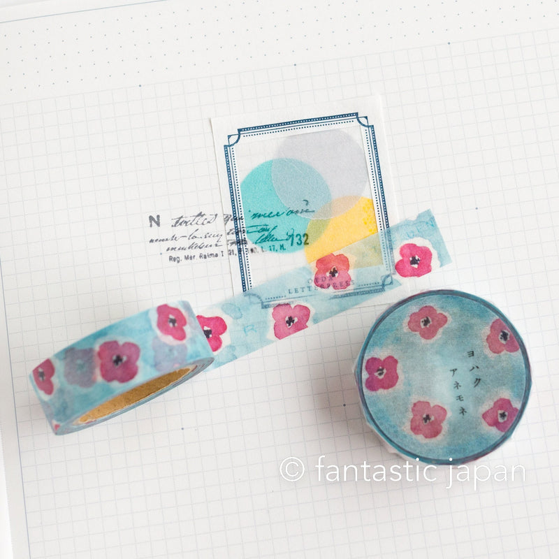 YOHAKU Washi Tape -Y-048 anemone-