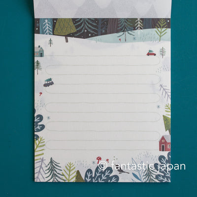 Letter Pad and Envelopes -Holiday town-