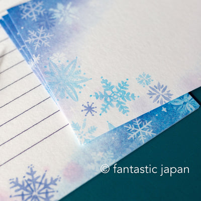 Japanese washi letter set -snowflake-