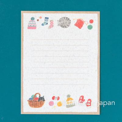 Japanese washi letter set -Christmas knitting-