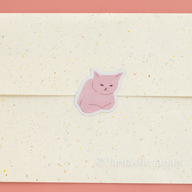Sticker -care free cat sticker- by tomoko shinozuka