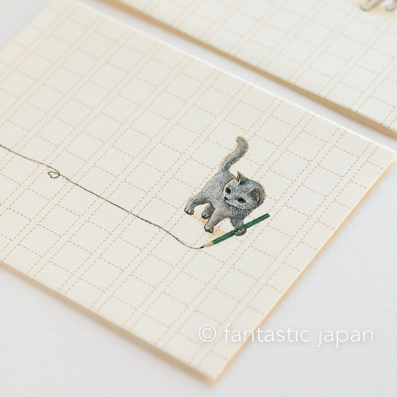 Pottering Cat tiny letter set -Japanese-style manuscript paper-