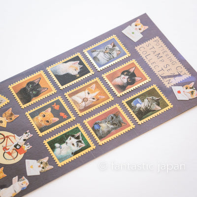Pottering Cat stamp sticker -letter SC-01-