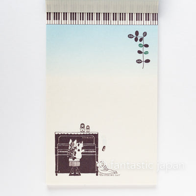 Pottering Cat letter set - four-frame cartoon "stand piano"