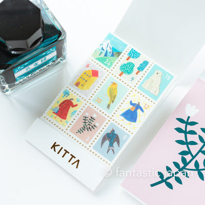 KITTA postage stamp style stickers - KITT005  stamp-style "collection" -