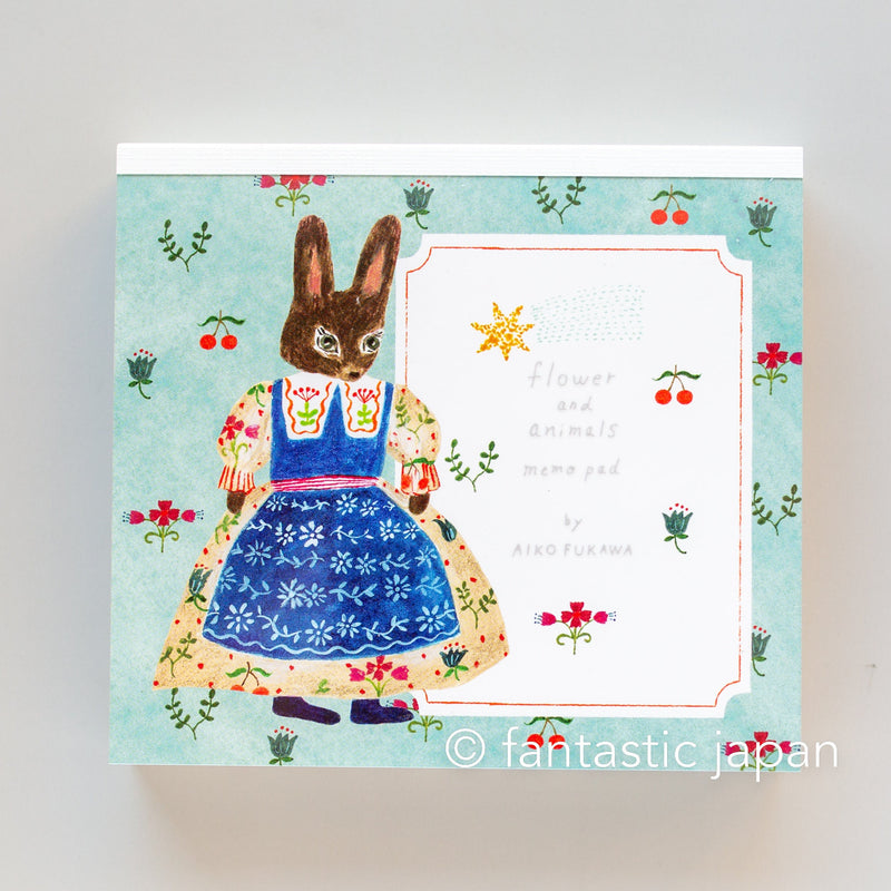 Block memo pad -Flower and Animals- by Aiko Fukawa / cozyca products