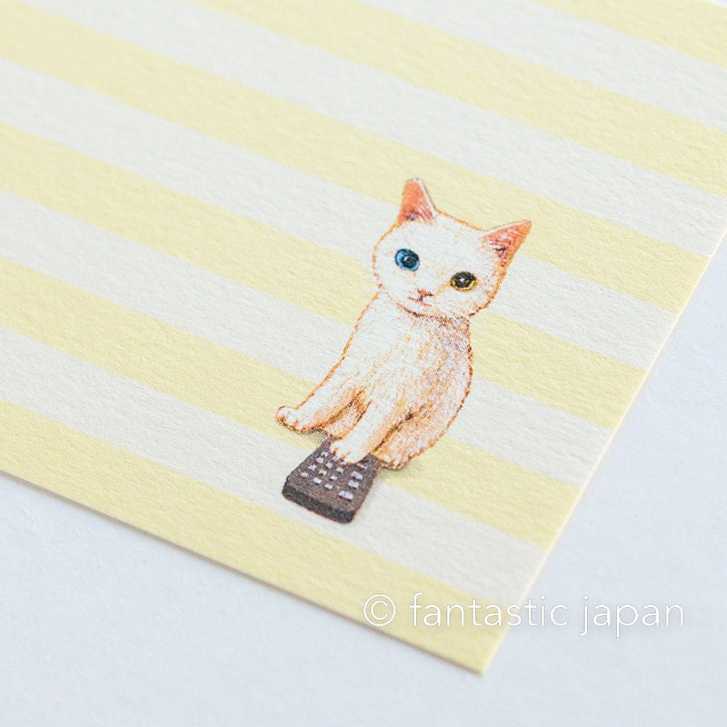 Pottering Cat mini message card -remote controller-
