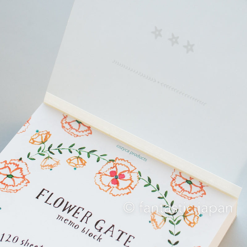 Block memo pad -FLOWER GATE- by Aiko Fukawa / cozyca products