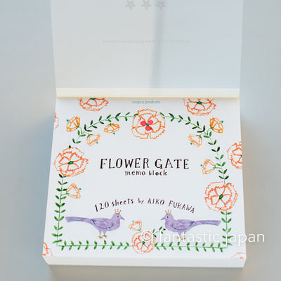 Block memo pad -FLOWER GATE- by Aiko Fukawa / cozyca products