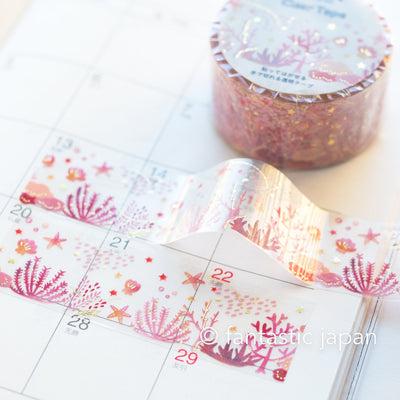 Clear Tape -coral-