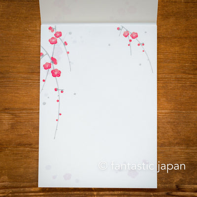 Letter Pad and Envelopes -red plum-