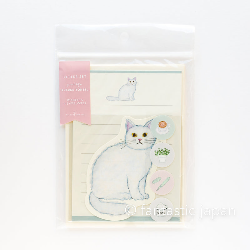Yusuke Yonezu letter set -white cat-