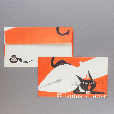 Letter Set -Robin the black cat "stationery"- by kuroneko-isho