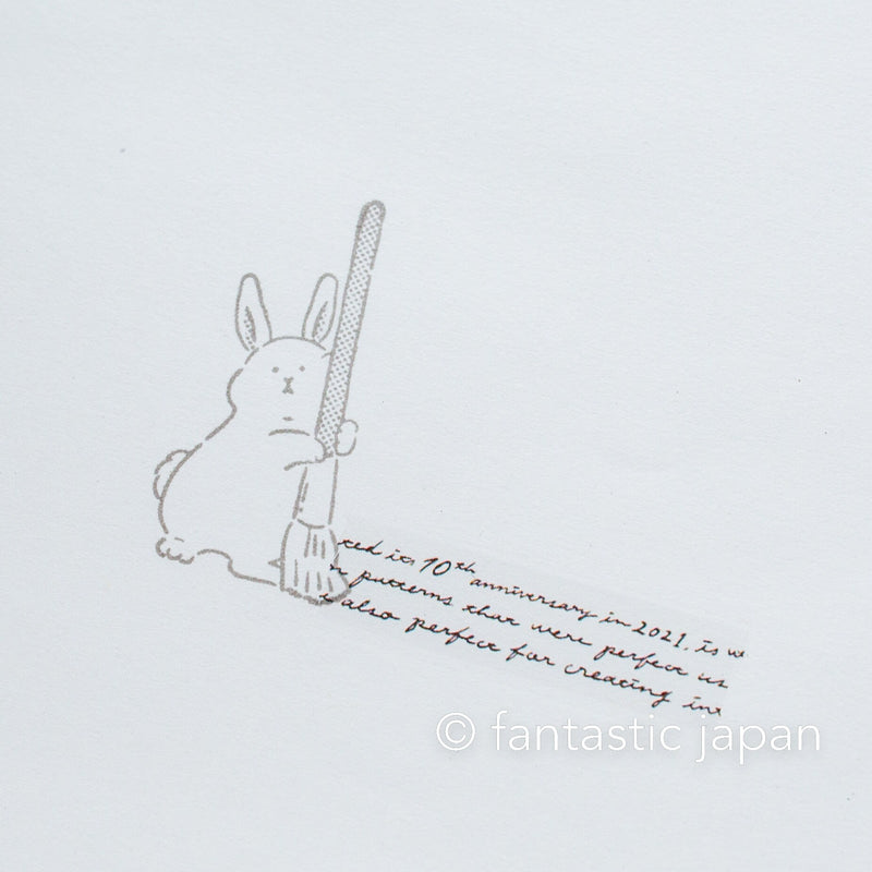The buddy of inks -Rabbit with brush-