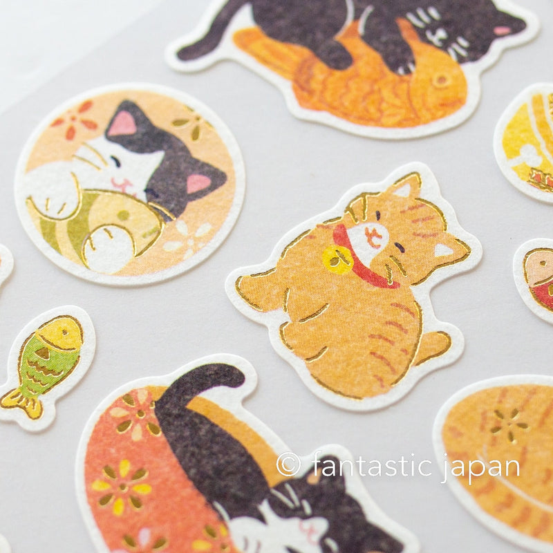 Washi Japanese cats sticker / NB  sticker /