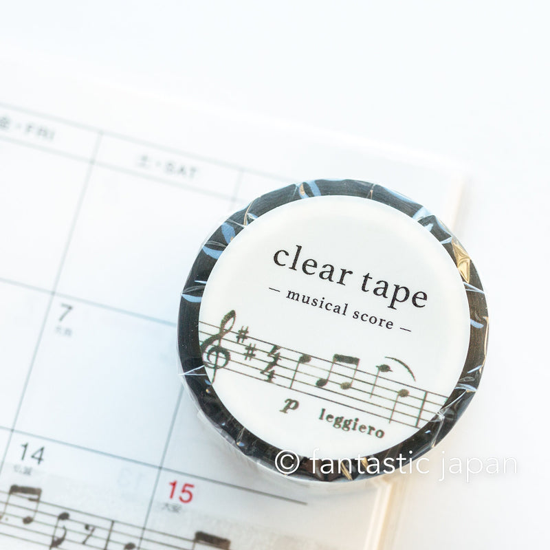 PET film tape / Clear tape -musical score- /  mind wave masking tape /