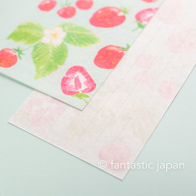 Japanese style washi letter set -strawberry field-