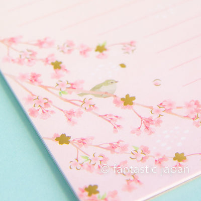 Japanese Washi Writing Letter Pad and Envelopes -herald the coming of spring-