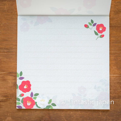 Letter Pad and Envelopes -winter camellia-