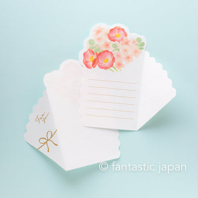 Flower bouquet letter -cherry blossom bouquet- only letter papers, no envelopes