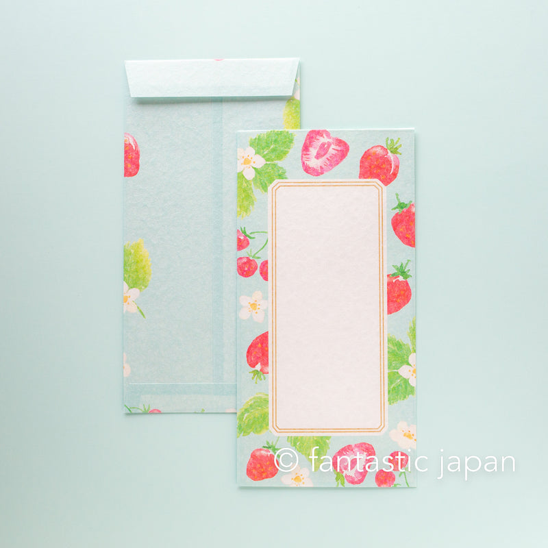 Japanese style washi letter set -strawberry field-