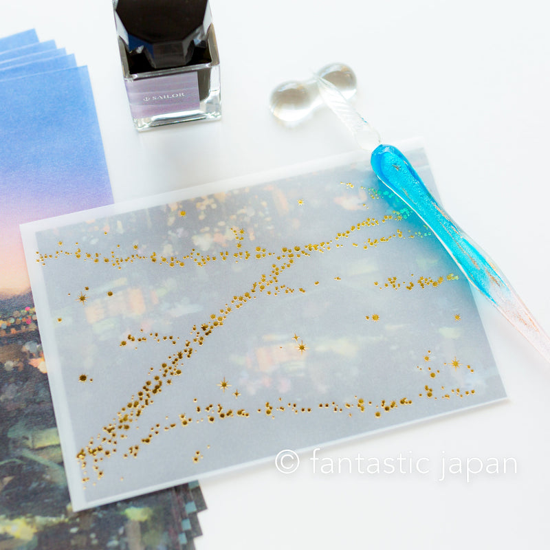 Translucent  Scenery Letter Writing set -town in magic hour-