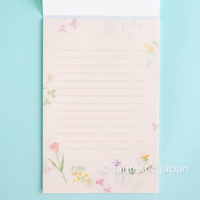 Japanese Washi Writing Letter Pad and Envelopes -Spring Garden-