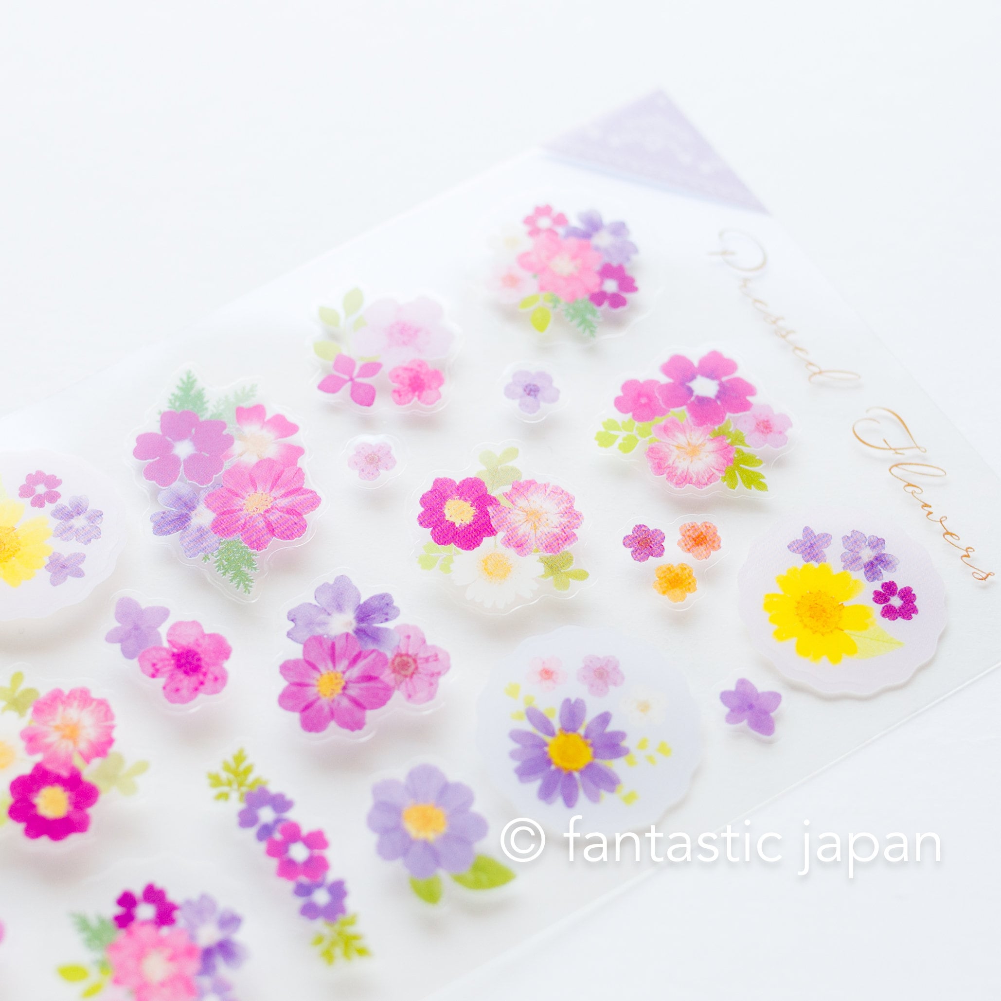 PET clear sticker -pressed flower 