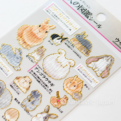 Gold foil visual collection sticker -rabbit-