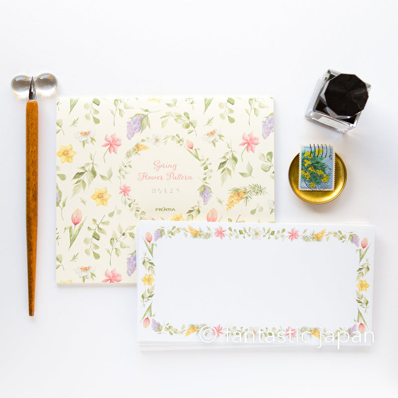 Letter Pad and Envelopes -Spring Flower Pattern-