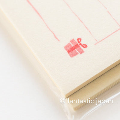 Japanese washi mini writing letter set -hedgehog delivery- / Soebumi-sen