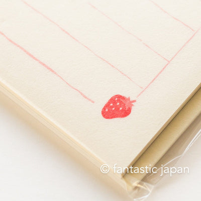 Japanese washi mini writing letter set -rabbit and strawberry- / Soebumi-sen