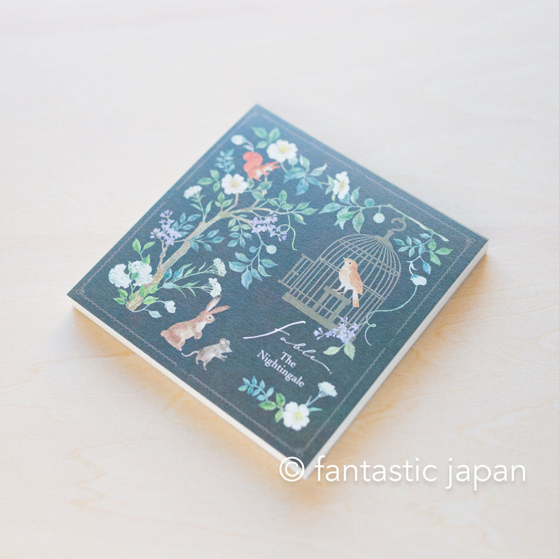 Block washi memo pad - fable  "The nightingale" -