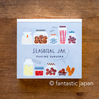 Block memo pad -SEASONAL JAR- by Mariko Fukuoka / cozyca products