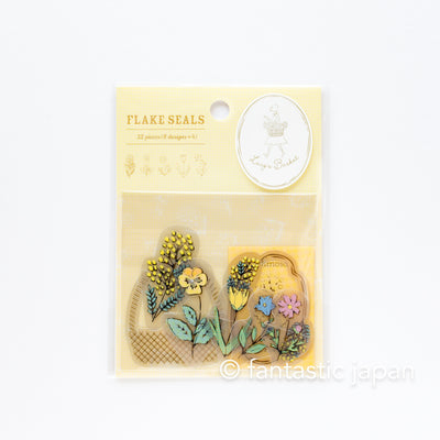 Lucy's Basket clear sticker -mimosa yellow-