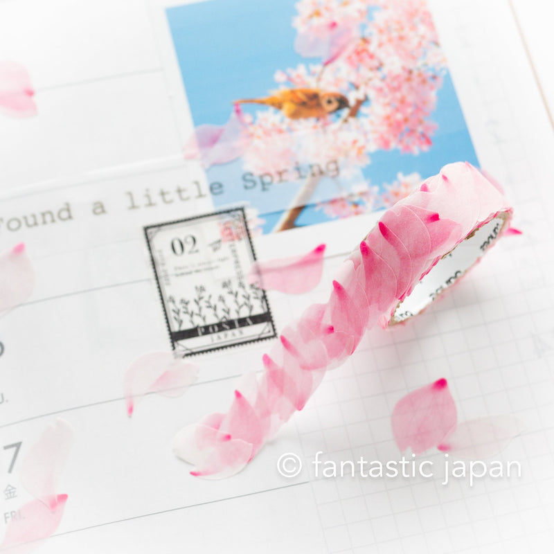 bande Masking Washi Roll Sticker -Cherry blossom petals "dancing"-