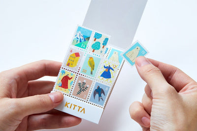 KITTA postage stamp style sticker /  KITTA Special KITPP004 -flower-