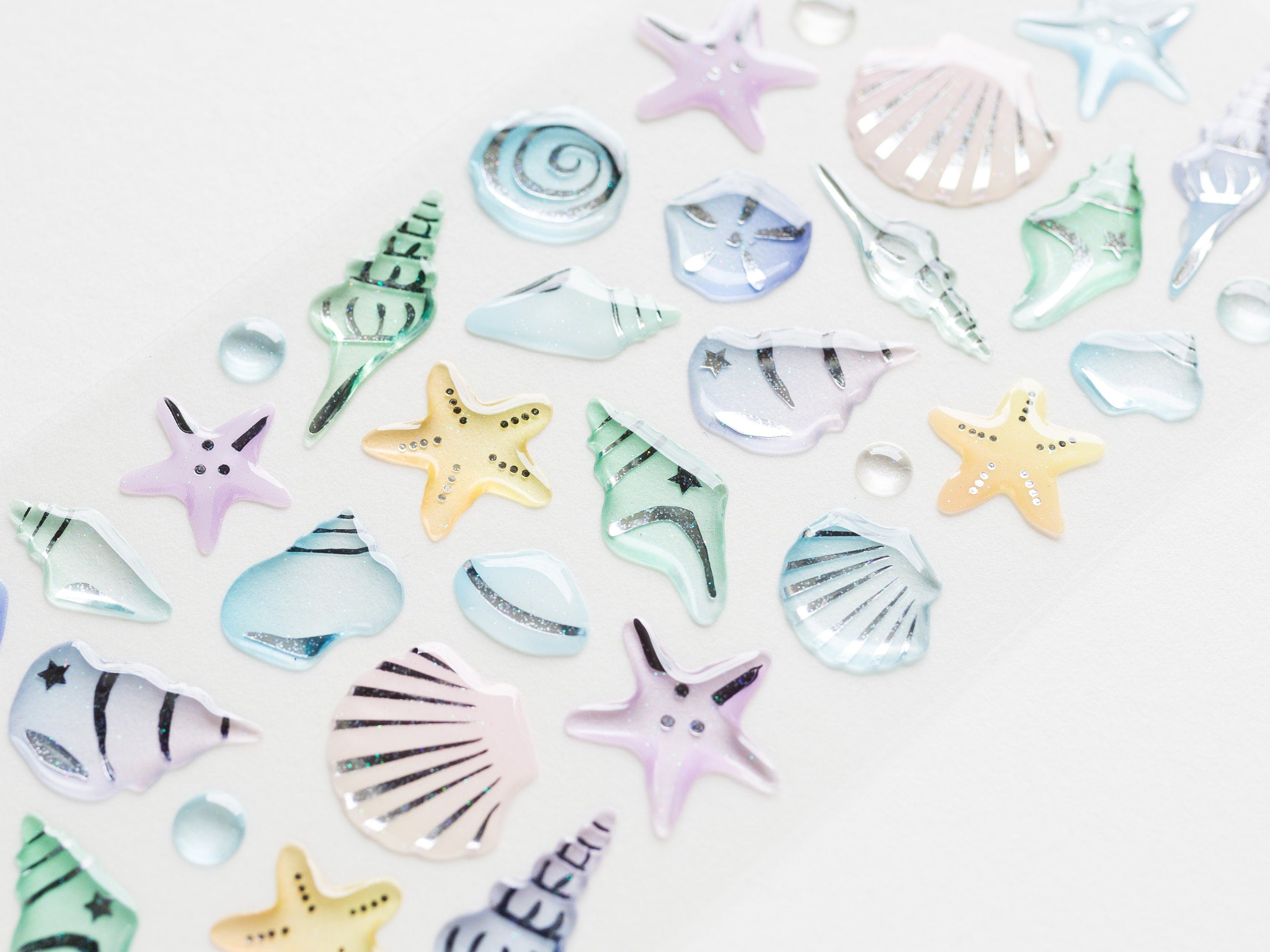 Hard gel 3D sticker -shell- / Drop seal / Active corporation ...