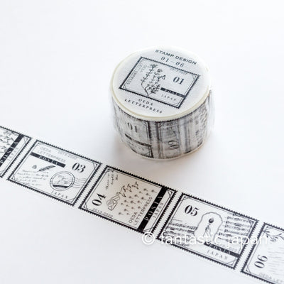 Postage design Washi tape "Stamp 01-06" designed by Oeda letter press